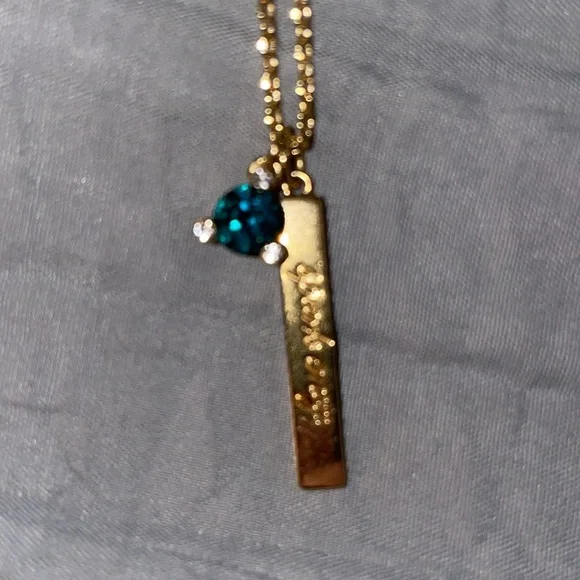 Euc Kate spade birthstone necklace (May) gold - Picture 2 of 2